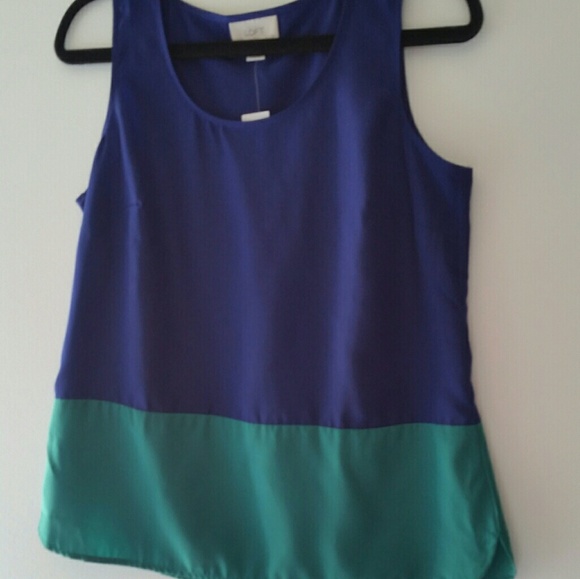 LOFT Tops - Loft by Ann Taylor blue & green top